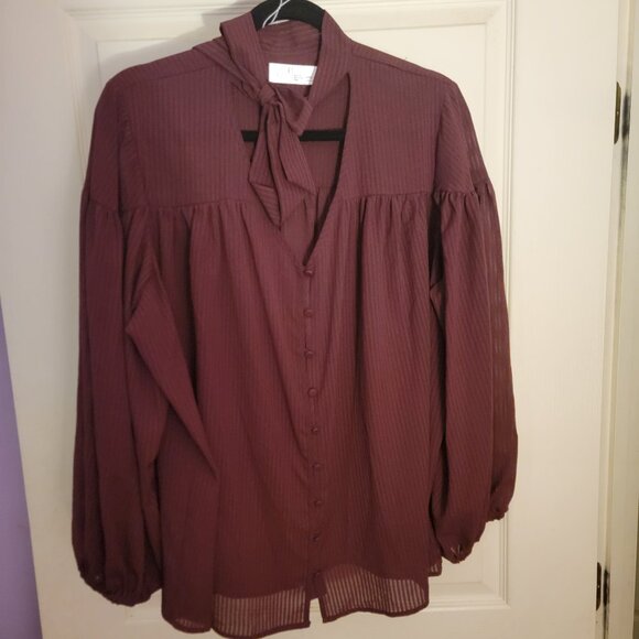 Time and True Marron Top - Picture 1 of 3